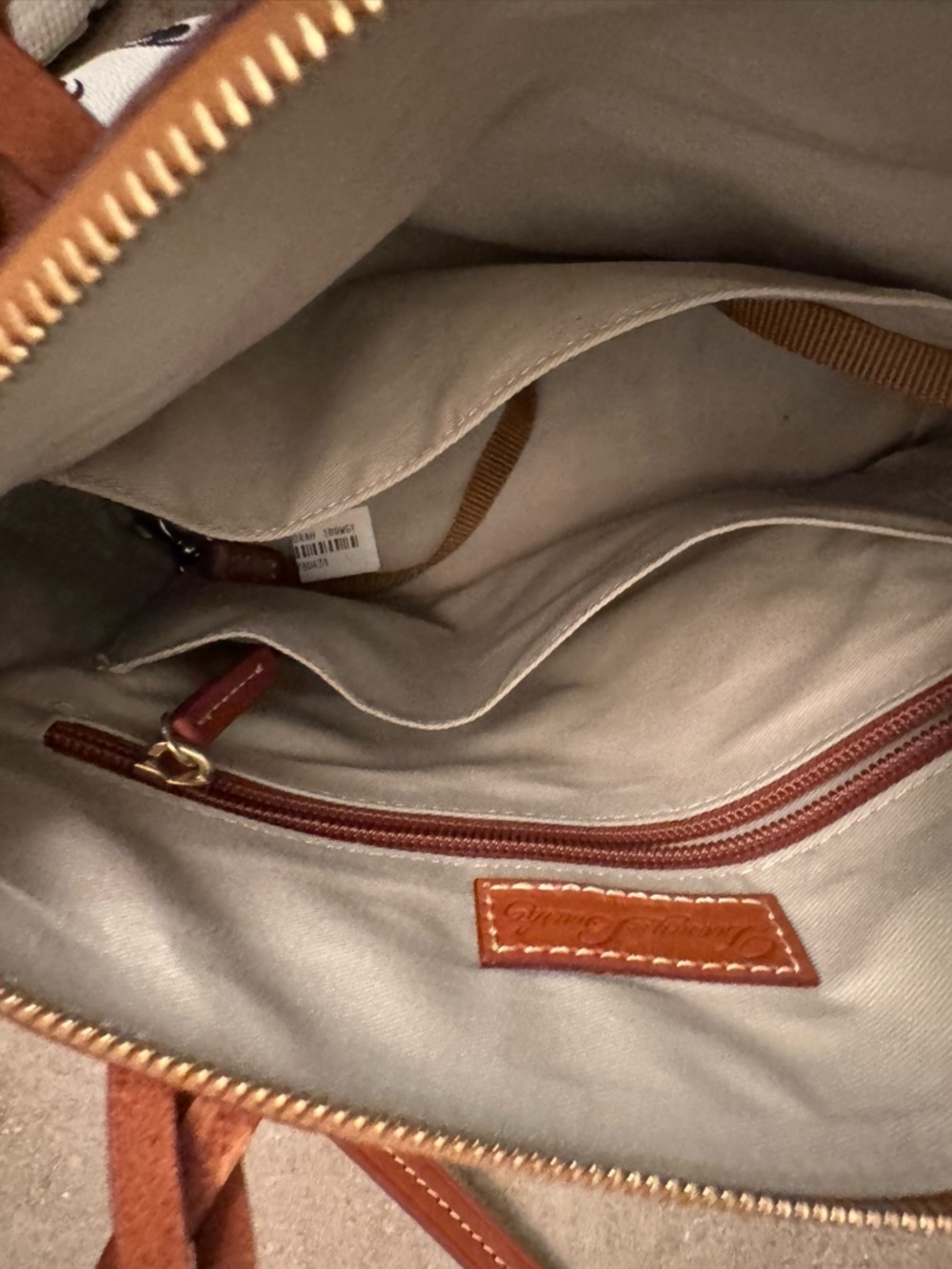 Dooney & Bourke Penn State Nittany Lion White with Navy Logo Print Crossbody Bag - Picture 7 of 10